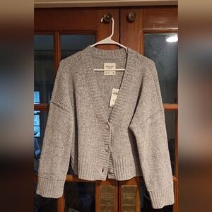 Abercrombie & Fitch Heather Gray Cardigan